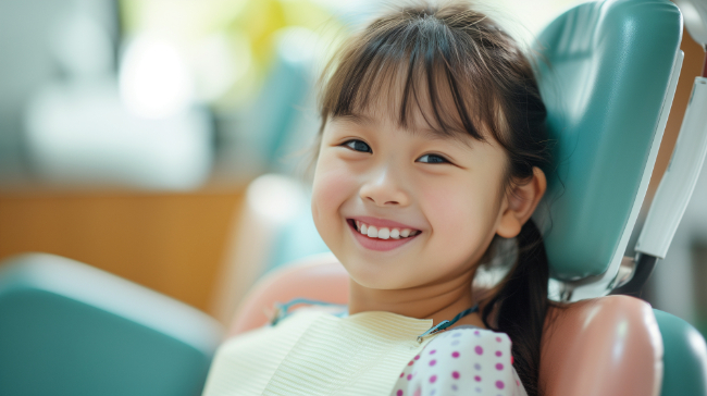 床矯正で綺麗な歯並びになった女の子