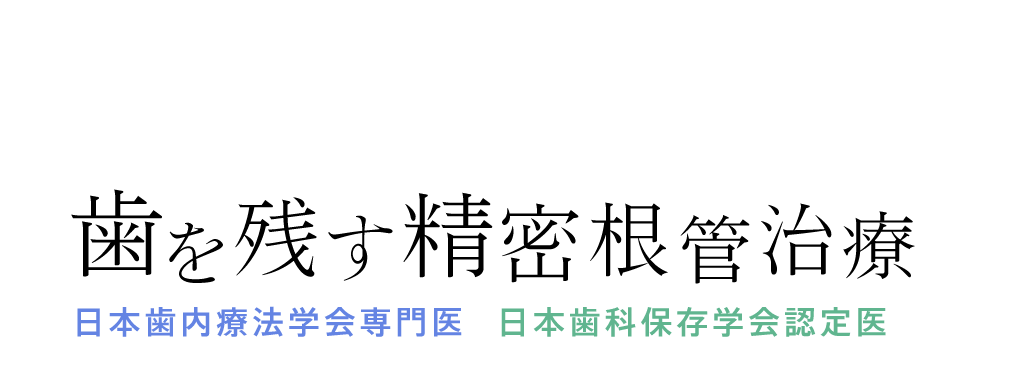 歯を残す精密根管治療